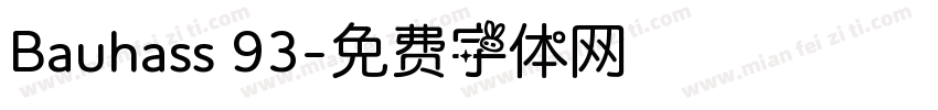 Bauhass 93字体转换